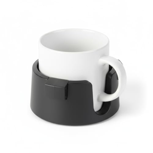 Desk Cup Holder for Bedside Nightstand - Universal Anti-Spill Adjustable Drink Caddy with 3M Adhesive, Anti-Tip Base Pet-Proof Cup Holder for Home Office, Bed, Desk - Multi-Purpose Drink Organizer