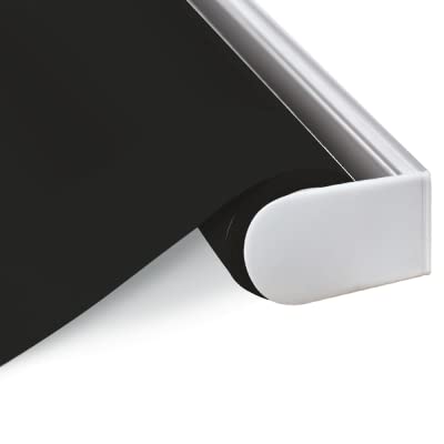 Cordless Blackout Window Roller Shades, Black Custom Easy to Control Window Blinds with Spring Lifting System for Windows, Doors, French Door
