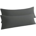 Body Microfiber Pillowcases, Set of 2, Dark Grey