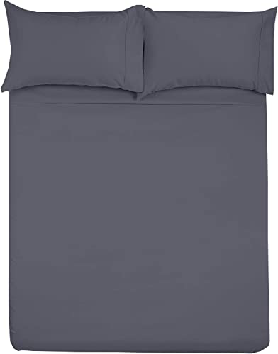 Microfiber RV Sheet Sets, 48x75 3/4 Full Bunk, Dark Grey Solid - Fits Mattresses up to 8 Inches Deep, 4 Piece RV Bed Sheets for Campers, Motorhomes, and Travel Trailers