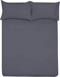 Microfiber RV Sheet Sets, 48x75 3/4 Full Bunk, Dark Grey Solid - Fits Mattresses up to 8 Inches Deep, 4 Piece RV Bed Sheets for Campers, Motorhomes, and Travel Trailers