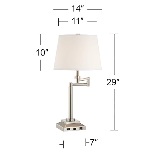 Camber 28" Tall Desk Lamp Workstation Swing Arm USB and Outlet Hotel - view 4