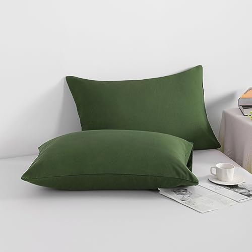Microfiber King Pillowcases, 2 Pack, 20 x 36, Olive Green - view 2