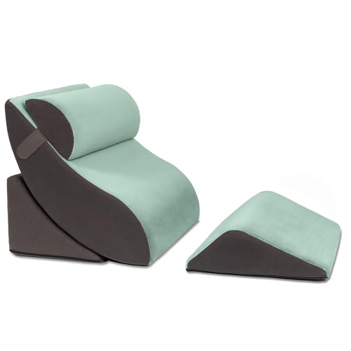 Kind Bed Orthopedic Support Wedge Pillow Comfort System, Sage/Grey