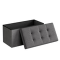 30 Inches Folding Storage Ottoman Bench, Load 660 lb