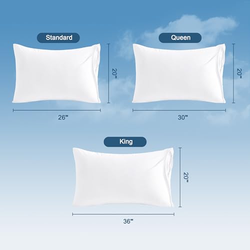 Waterproof Standard Pillow Protectors, 4 Pack, White - view 2