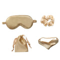Artificial Silk Sleeping Mask 4 Piece Set with Hair Tie and Bag