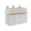 Bedside Caddy, Felt Bedside Storage Organizer, Hanging Storage Bag, Chair Organizer Caddy, Remote, Magazine, Drink Bottle Holder for Hospital, Dorm Bed, Baby Stuff, Office (Light Grey Small)