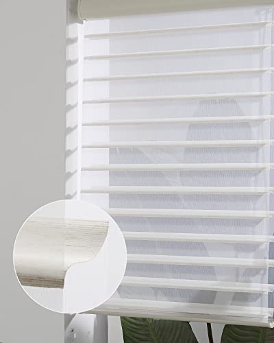 Custom Size Linen Shangri-La Roller Shades Sheer Shades Room Darkening Light Filtering Window Shades Triple Fabric Roller Blinds Light Control for Day and Night Ivory XG6017-1