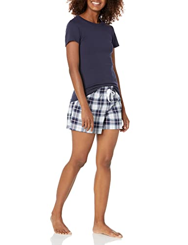 Women's Cotton Poplin Short and Sleep Tee Set, Loungewear Pajamas - view 4