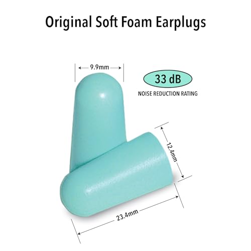 Original Soft Foam Earplugs, 50 Pair - 33dB Highest NRR, Comfortable Ear Plugs for Sleeping, Snoring, Work, Travel & Loud Events | Made in USA - view 2