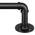 Curtain Rods 72-144 Inch, 1 Inch Industrial Black Curtain Rod
