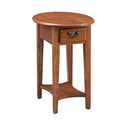 Haven Ridge Oval End Table, 21", Medium Oak