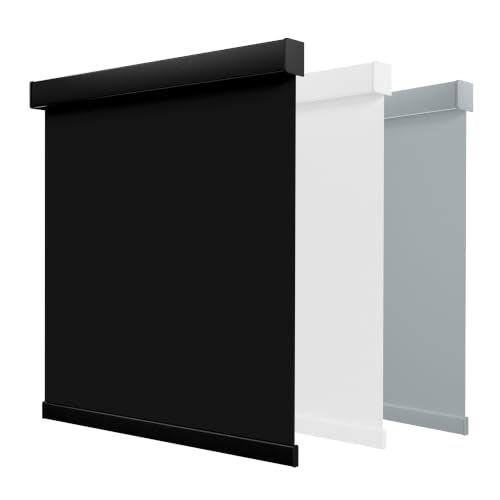 Blackout Cordless Roller Shades, 29" W x 36" H, Black