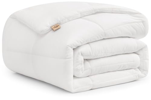 Devon Queen Comforter, Quilted Duvet Insert Alternative, White