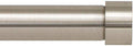 Drapery Window Curtain Rod - End Cap Style Design 1 Inch Pole. 48 to 86 Inch Color Brushed Nickel