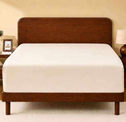 King Fitted Sheet & Two Pillowcases, Stay Put & Soft - Light Beige - view 3