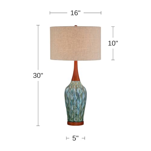 Rocco 30" Large Table Lamp Blue Ceramic Teal - view 4