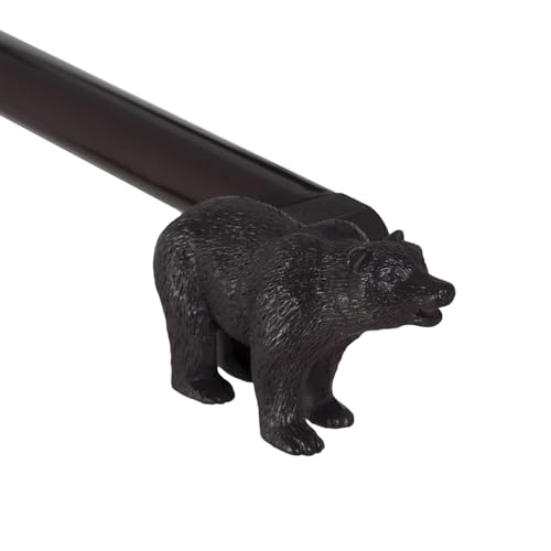 3/4” Farmhouse Bear Adjustable Window Treatment Single Curtain Rod, 28"-48", Oil Rubbed Bronze (ORB) - view 2