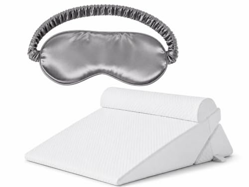 3PCS Bed Wedge Pillow Set for Sleeping – Adjustable Memory Foam Wedge Pillows for Head, Back & Leg Support – Multi Position Cushion System for Reading, Relaxing & Elevated Comfort in Bed
