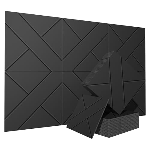 Acoustical Wall Panels, 6 Pack 20x20 Acoustic Wall Panels, Decorative Acoustic Panels, Sound Absorbing Wall Art for Interior Wall Decor, Arcadian Vortex