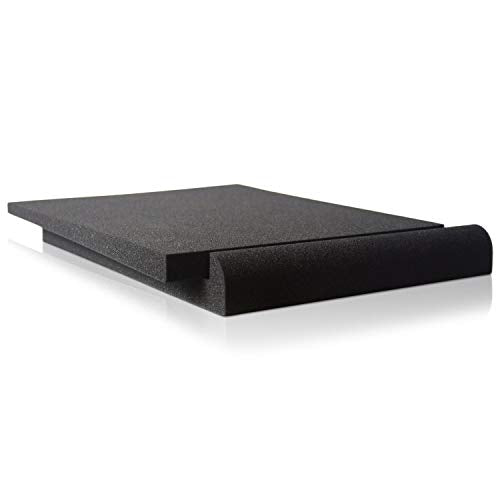 Studio Monitor Isolation Pads - Suitable for 6.5"- 8" inch Speakers - Large Isolation Pads Fit Most Desktops - High-Density Acoustic Isolation Foam - Angled Speaker Foam Stand - 2 Speaker Pads - view 6