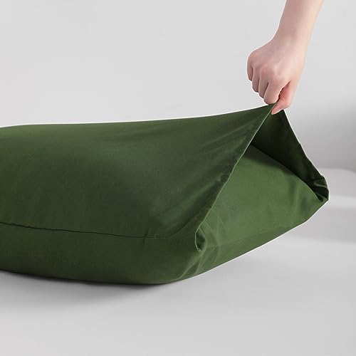 Microfiber King Pillowcases, 2 Pack, 20 x 36, Olive Green - view 4