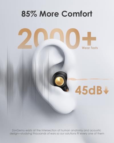 Quiet 2 Ear Plugs, Keychain case, Ultra Comfy, Reusable, 45dB Noise Reduction. Ideal for Sleep, Focus, Travel, Noise Sensitivity. Flexible Hearing Protection + Customizable fit, Black - view 2