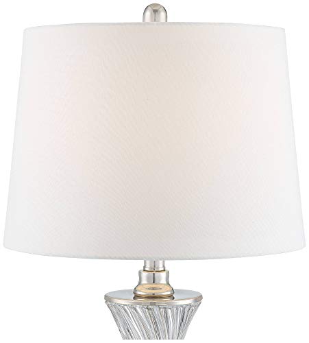 Copeland 25 1/2" High Table Lamp USB Set of 2 Silver Chrome Glass Modern - view 3
