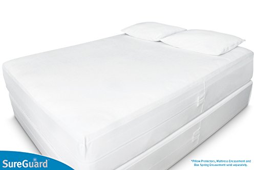 SureGuard Set of 2 Standard Size Pillow Protectors - 100% Waterproof, Bed Bug Proof, Hypoallergenic - Premium Zippered Cotton Terry Covers - view 5