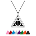 Wild Essentials Potter Hallows Necklace Aromatherapy Diffuser Pendant, 24" Black Rope, 8 Color Refill Pads