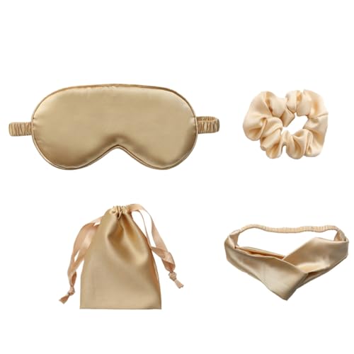 Xmas 4pcs Silk Sleeping Mask Set for Bedtime Napping