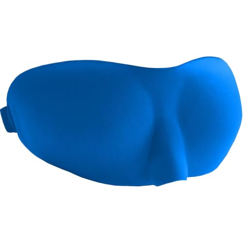 Sweet Dreams Contoured Sleep Mask Kit, Royal Blue Eye Mask for Sleeping with Travel Pouch, Earplugs, Lash Space, Quick Release Strap, Light Blocking Travel Accessories Gift Set