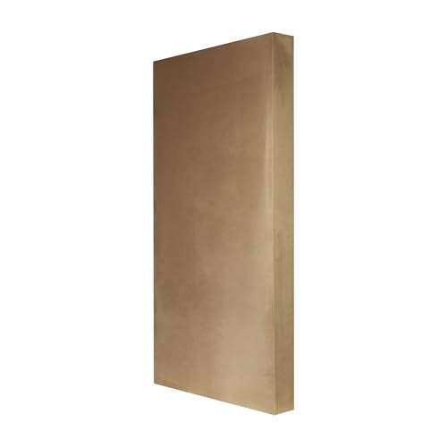 Microsuede Acoustic Panel 24" x 48" x 4" Square Edge (Camel) - view 4