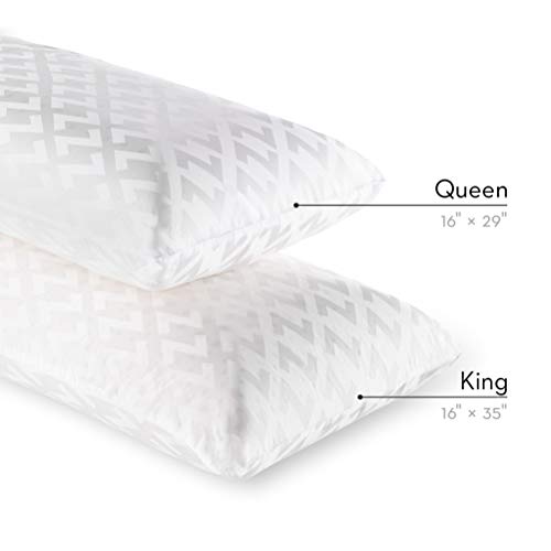 Z Gel-Infused Dough Memory Foam + Z Gel Pillow - Removable Tencel Cover - Queen - High Loft - view 5