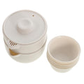 Portable Tea Set with Bowl Cups Tray and Pot for Hiking and Camping