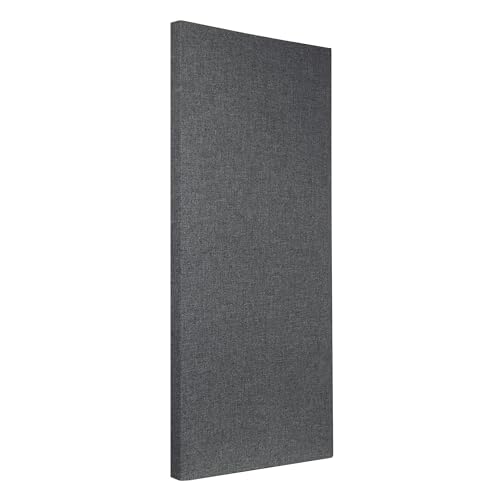 Sound Absorbing Acoustic Panel with Sona Fabric, NRC 1.0, Fire Rated, 24" x 48" x 2" (Charcoal)