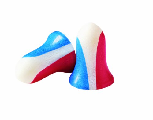 By Honeywell Super Leight USA Disposable Foam Shooting Earplugs, 10-Pairs (R-01891),Red/White/Blue