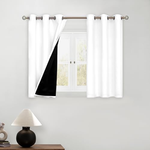 40 Inch Long Short Blackout Curtains for Small Windows
