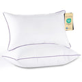 Firm Pillows Queen Size Set of 2, Supportive Bed Pillows with Oeko-Tex Certified Down Alternative Fill, Luxury Hotel Quality for Back, Stomach and Side Sleepers
