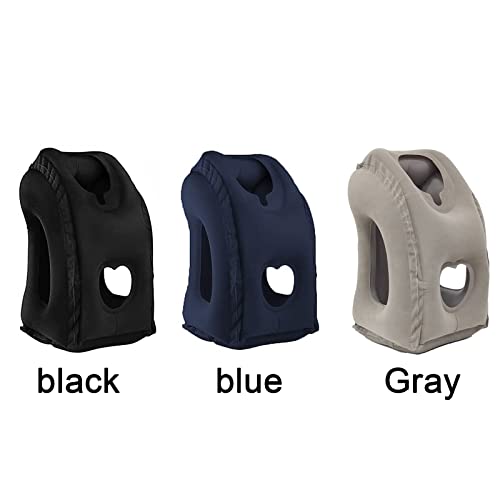 Inflatable Travel Pillow, Multifunction Travel Neck Pillow Air Cushion, Comfortable Airplane Travel Pillow, Portable Neck Support Pillow on Flights, Car, and at Home(Grey) - view 4