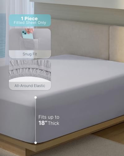 King Fitted Sheet Only, QMax>0.46 Cool, Deep Pocket, Gray - view 3