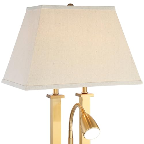Deacon 26" Gold Tall Desk Lamp Gooseneck USB Port Outlet Brass Antique - view 3
