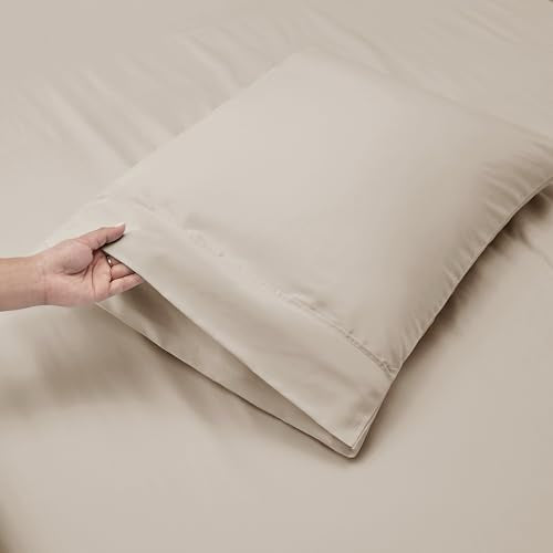 Extra Deep Pocket Sheet Sets, Luxury Soft 6 Piece Bed Sheet Set Fits Mattress 18-24 Inches - Split King Size, Linen - view 7