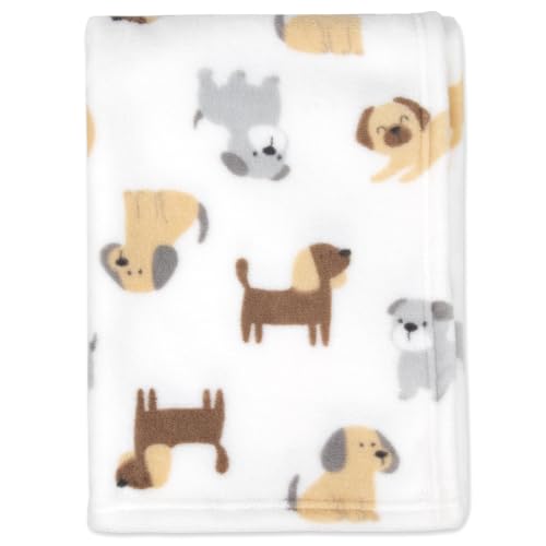 2 Pack Embroidered Playful Soft Plush Fleece Throw Blankets for Newborns, Infants, Toddlers for Sleep, Cuddling, Swaddling (Puppies, 40”x 30" W) - view 4