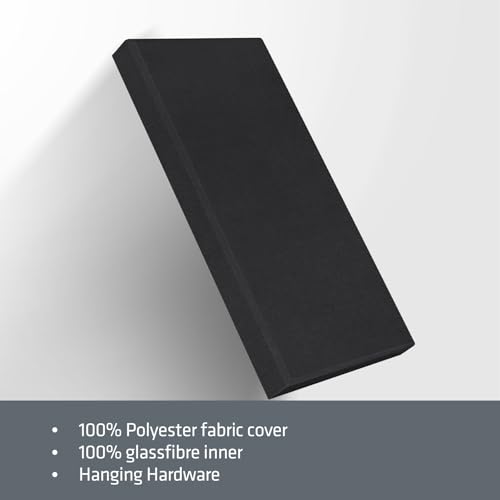 4 Pack Acoustic Panels 23.6"x11.8" Soundproof Fiberglass Panel, Black - view 7
