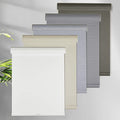 Custom Size White Cordless 100% Blackout Roller Shades for Windows