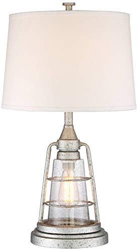 Fisher 28.75" Tall Table Lamp Galvanized Metal Night Light Lantern LED - view 2