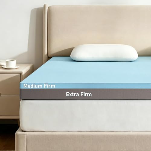 California King Mattress Topper 3-Inch: 2 Firmness Firm & Medium Firm
