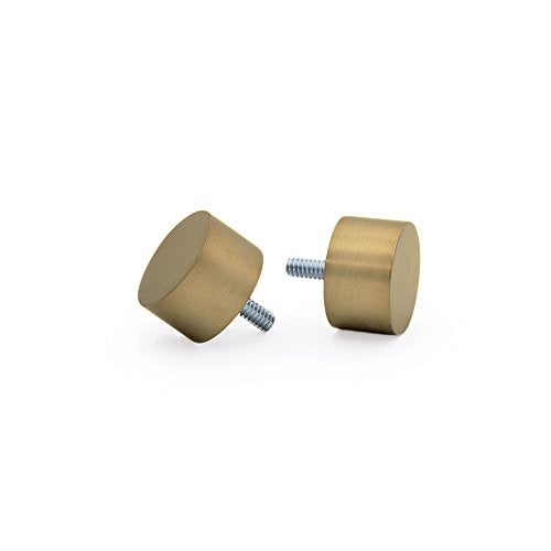 Drapery Window Curtain Rod - End Cap Style Design 1 Inch Pole. 48 to 86 Inch Color Warm Gold - view 2